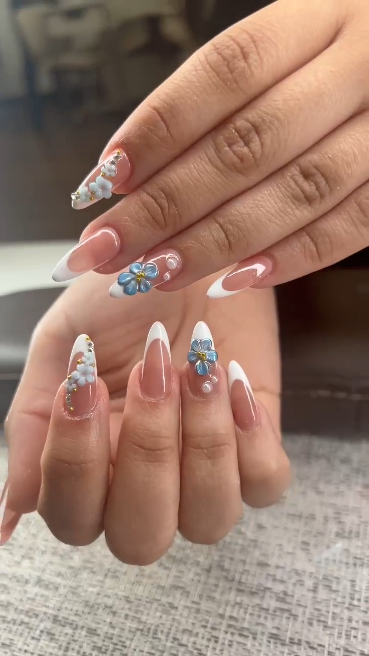 Bold nail design with artistic finish