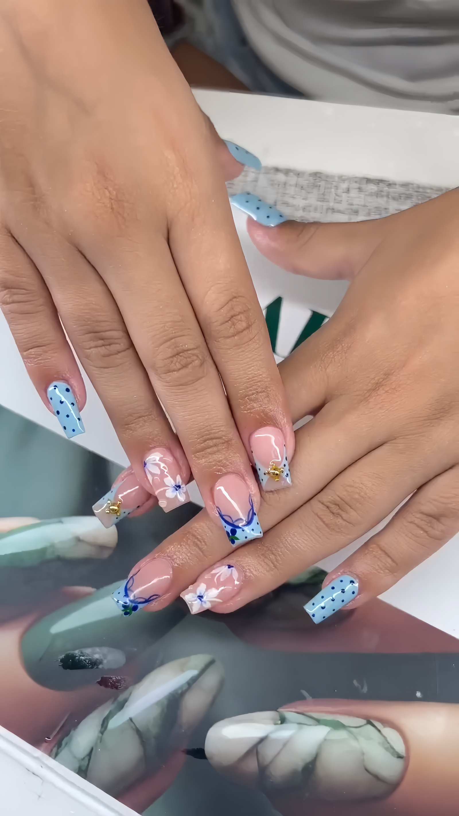 Artistic nail design with premium finish